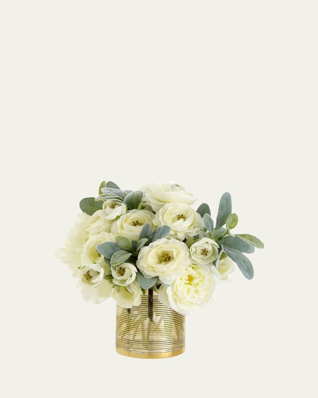 Circles of Gold Faux Floral Arrangement